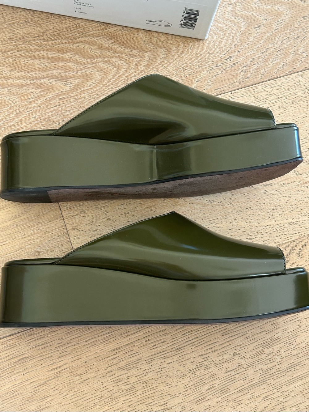 The Row Emi Platform Sandal in Khaki, Size 7.5 - Picture 2 of 8